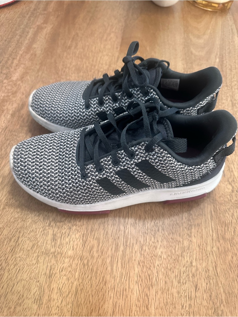 adidas Women’s Black & White Knit Running Shoes